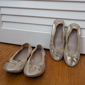 Girls gold Children's Place ballet flats